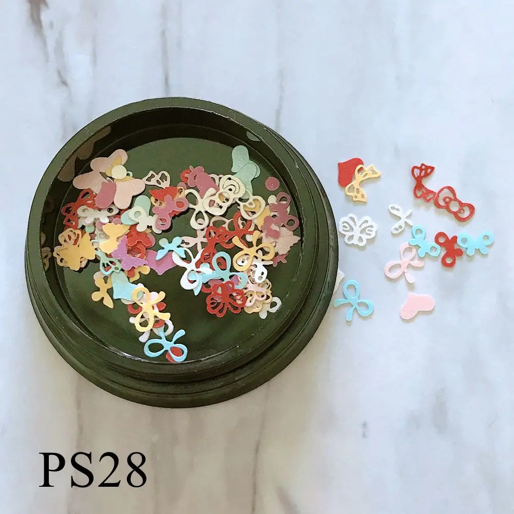 PS-28 1Jar смешанный дизайн цветная специальная бумажная наклейка не клейкая мягкая наклейка цветок Звезда Сердце космическая морская серия - Цвет: PS-28