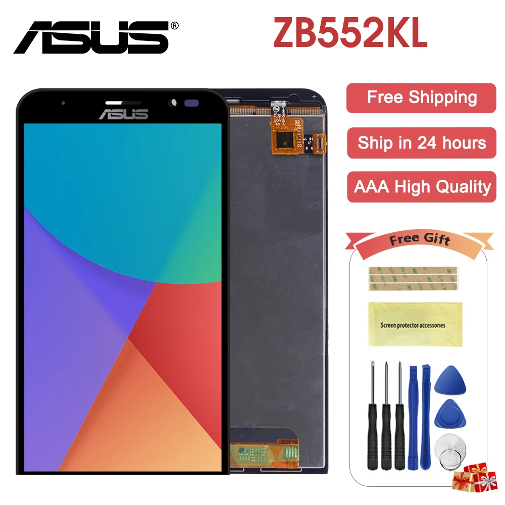 5," дисплей для Asus Zenfone GO ZB552KL X007D, сенсорный ЖК-экран для Asus Zenfone GO ZB552KL, дисплей с рамкой