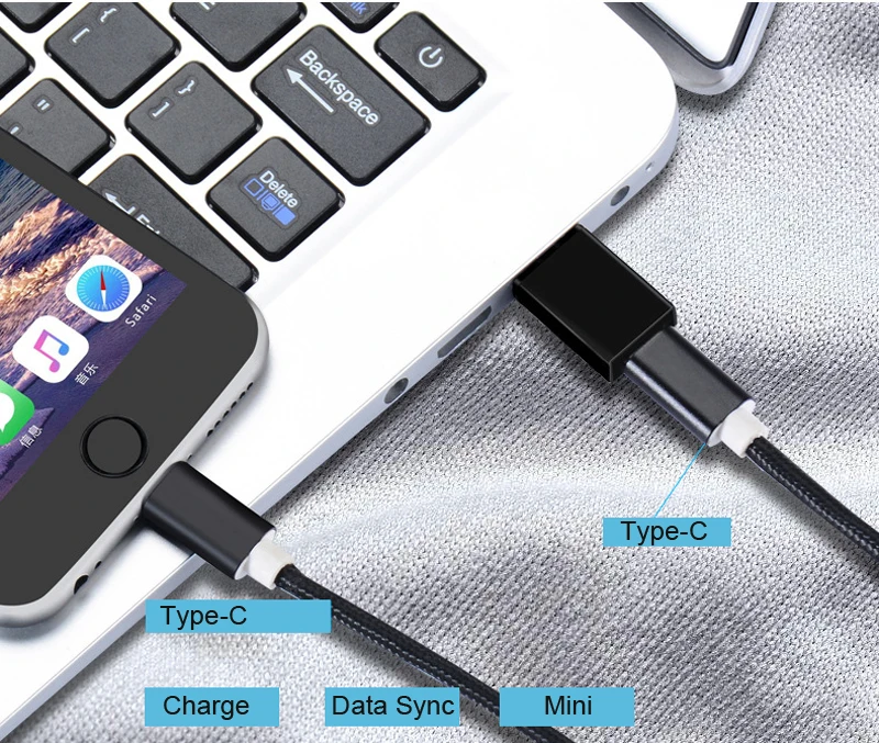 Usb type-C OTG адаптер USB штекер type-C Женский адаптер конвертер для Macbook Nexus 5X6 P Oneplus 2 3 PC зарядный адаптер синхронизации