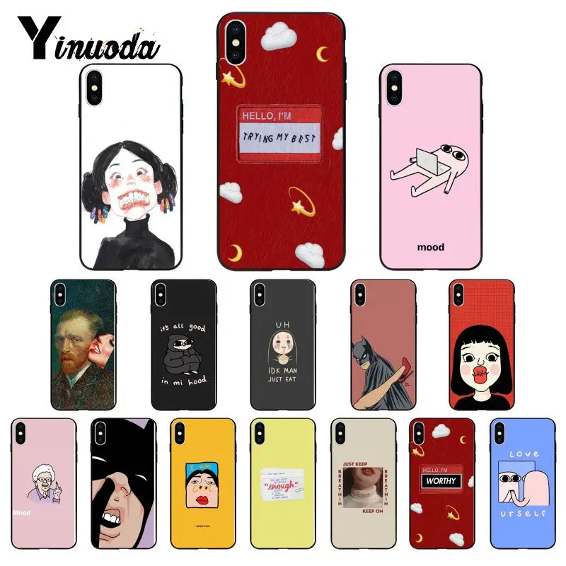 Модный чехол Yinuoda Hello im для iPhone 8 7 6 6S 6Plus X XS MAX 5 5S SE XR 10 11 pro max | Мобильные телефоны и
