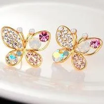 Серьги бабочки с искусственным жемчугом в Корейском стиле специальное