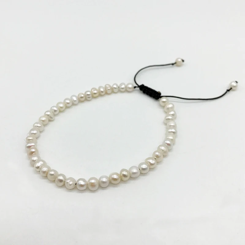 Новый Модный высококачественный Женский браслет с натуральным жемчугом 4 5 мм