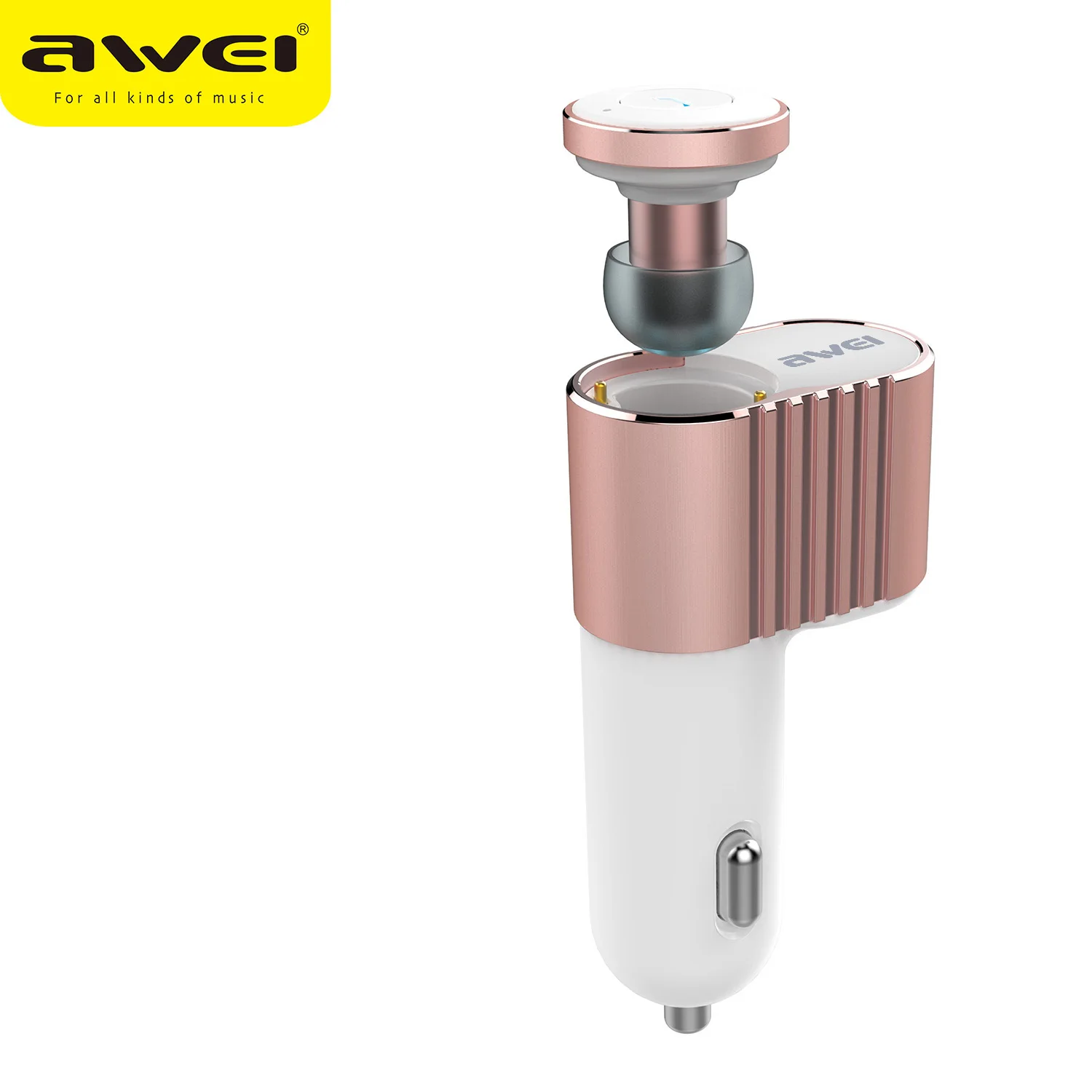Четкость AWEI 871BL Bluetooth V4.1 наушники с микрофоном Беспроводной Бизнес гарнитура Dual USB