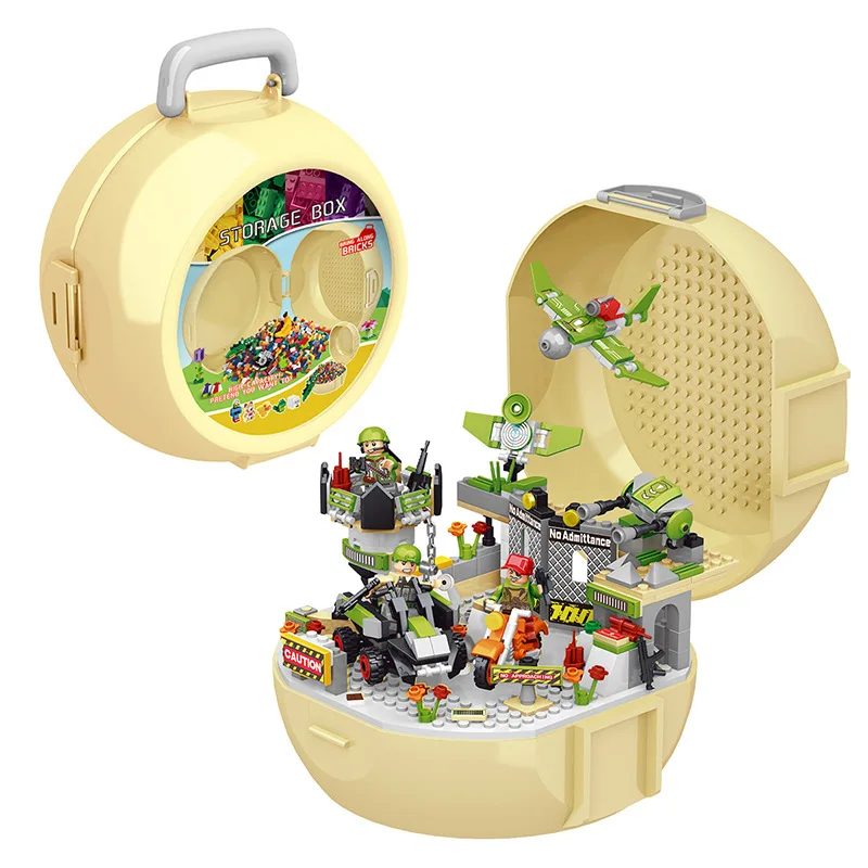 Обучающие игрушки конструктор зоопарк Duplos динозавр коробка для приема набор