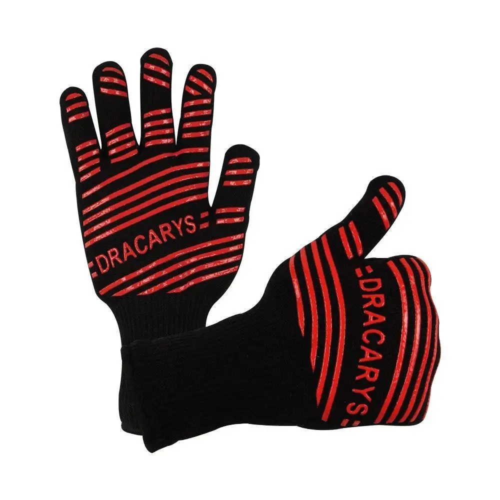 

Dracarys Heat Proof Resistant Barbecue BBQ Grilling Gloves Kitchen Cooking Long