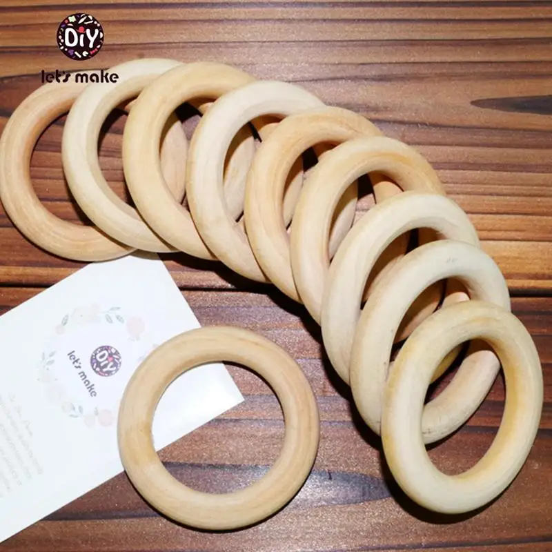 30 шт. деревянные бусины прорезыватели для зубов 1 6 дюйма|wooden teethers|baby teether woodteething ring
