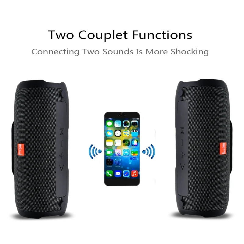 M& J E13 Bluetooth динамик беспроводной портативный стерео звук глубокий бас 10 Вт система MP3 Музыка Аудио AUX с микрофоном для Android iphone Pc
