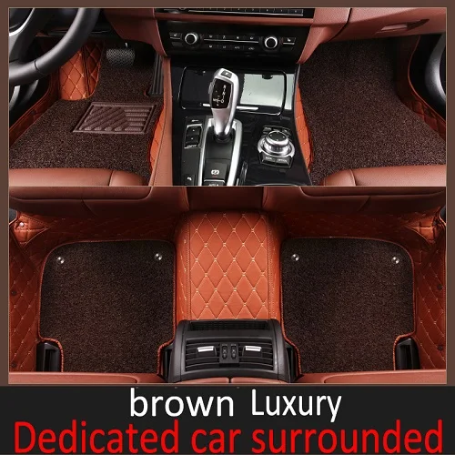 luxury brown ZHAOYANHUA пользовательские автомобильные коврики для Mercedes Benz S class W220 W221 W140 W108 W109 W111 W112 W116 W126 2 tyling ковер пол - Название цвета: luxury brown