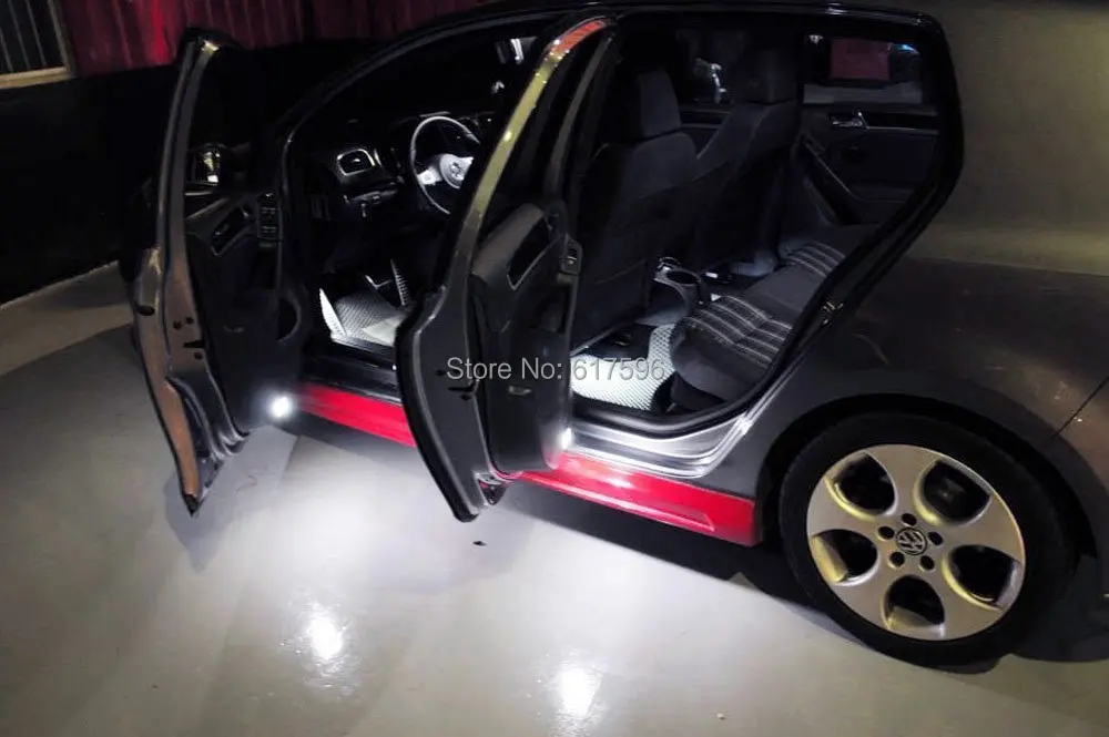 2 шт. белые безотказные 18 светодиодный ные ступенчатые дверные фары для Volkswagen VW Golf