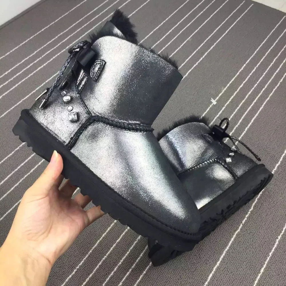 Кристаллы женщины снегоступы кашемир теплую обувь чтобы помочь низким боути