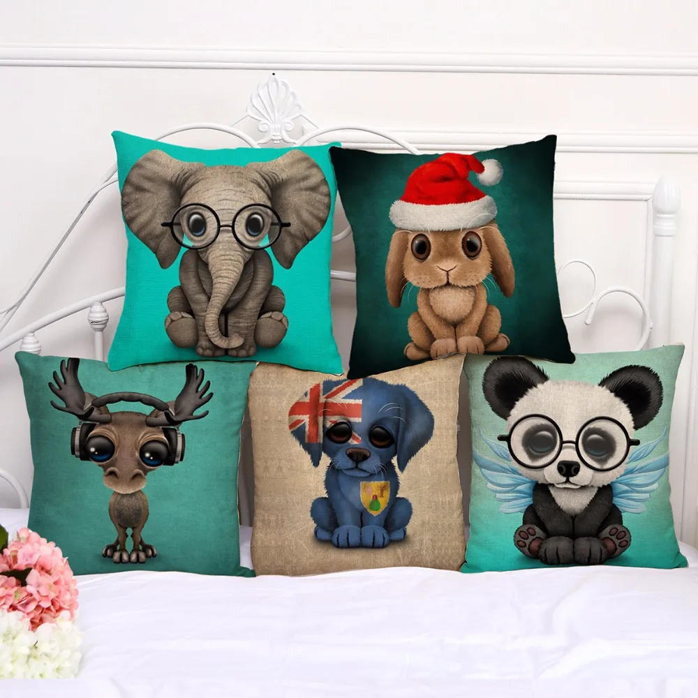 ZXZXOON декоративный чехол для диванной подушки с животными слон панда милый