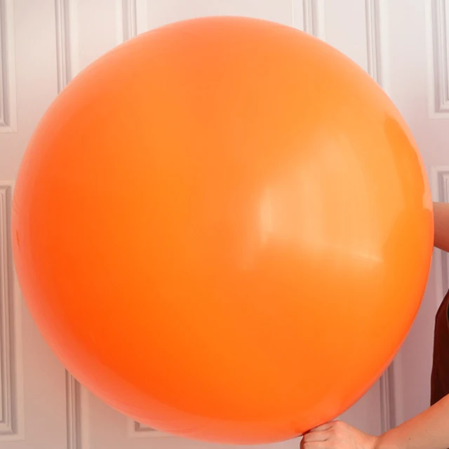 Orange 5 шт. 36 дюймов красочные большие латексные шары, гелий надувные гигантские шары, свадебные украшения, большой шар для дня рождения - Цвет: Orange