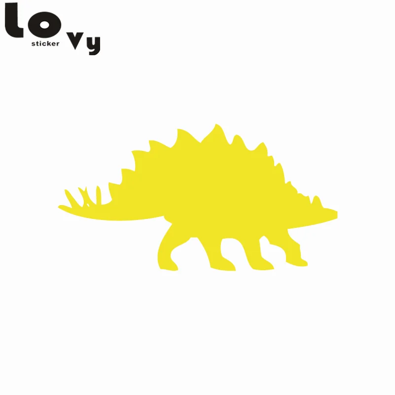 2 шт. динозавр силуэт автомобиля мультяшная наклейка животное Стегозавр - Фото №1