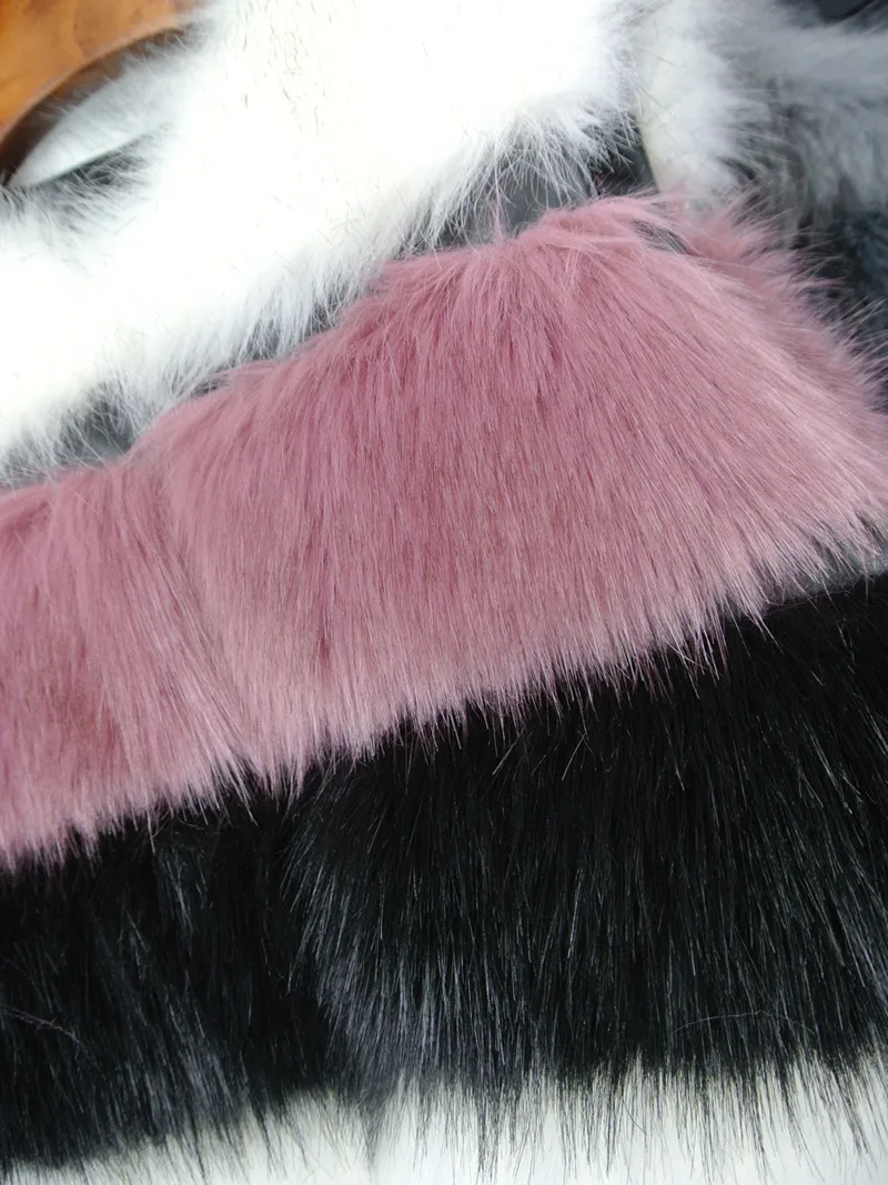 

ZADORIN 2020 New Luxury Faux Fox Fur Vest Gilet Women Patchwork Colored Sleeveless Long Fluffy Fur Jacket Winter Coat Women Vest
