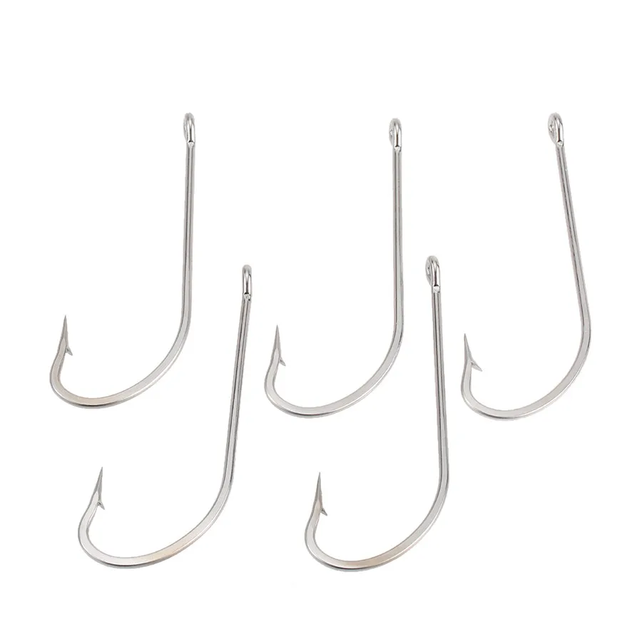 5 шт. рыболовные крючки для морской рыбалки серебристый рыболовный крючок из