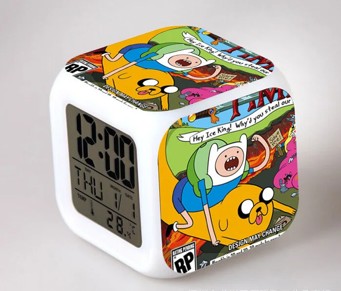 3 Горячая мультфильм reloj Цифровой де led Цвет ido 7 цветов флэш меняющие игрушки Детский будильник спальня ночные световые часы - Цвет: 3