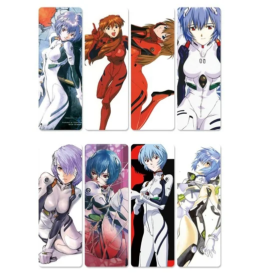 Style 4 8 шт. EVANGELION EVA аниме лямки водонепроницаемый прозрачный ПВХ пластиковая Закладка красивые лямки для книг подарок - Цвет: Style 4