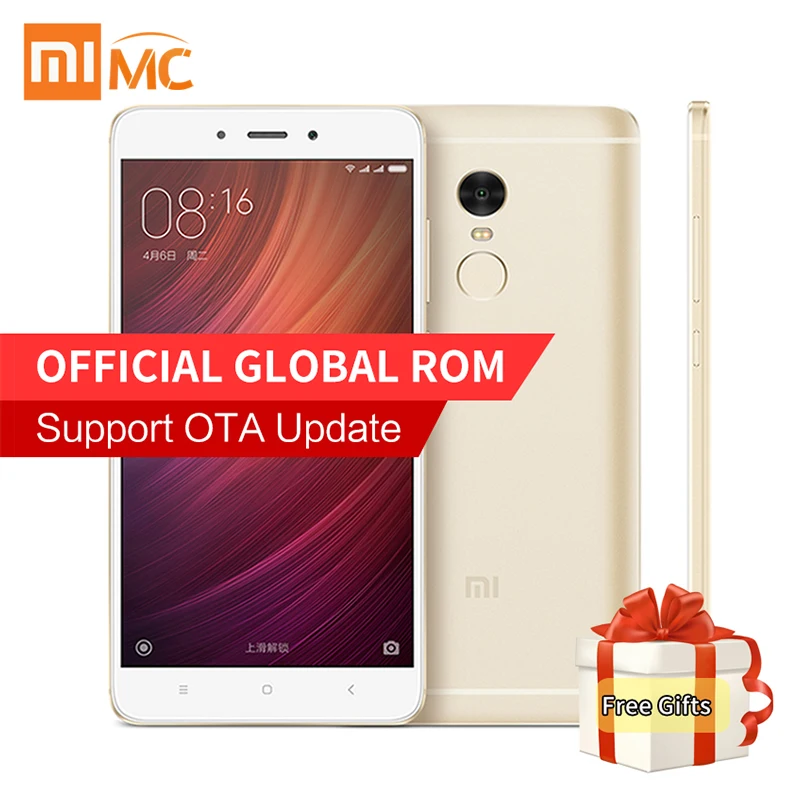 Оригинал Xiaomi Редми Примечание 4 Pro Простые 3 ГБ RAM 64 ROM мобильный телефон MTK Helio X20