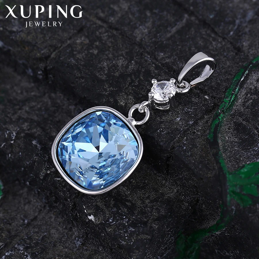 Xuping Модные Элегантные Кристаллы от Swarovski прямоугольная подвеска ожерелья для женщин подарок на день Святого Валентина S29-32885