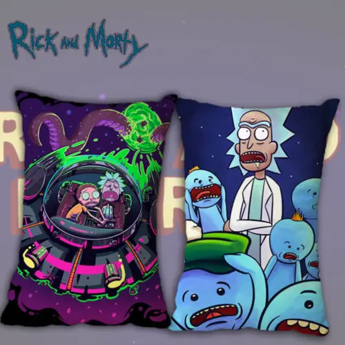 16x24&quot Anime Rick and Mori Pickle Waist Cushion Pillow Case Cover Home Decor Costume Hot |
