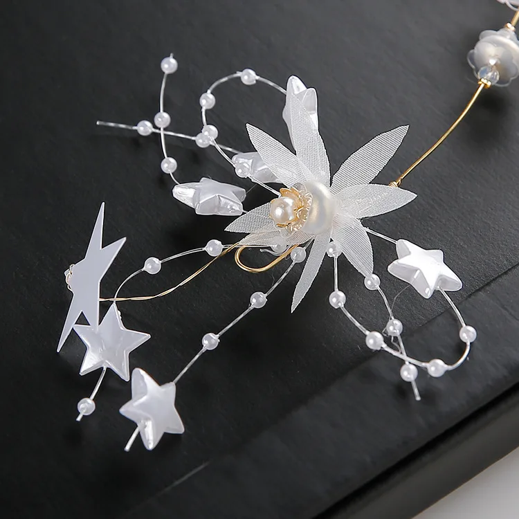 2018 белая звезда новый обруч для волос невесты свадебные украшения головной убор