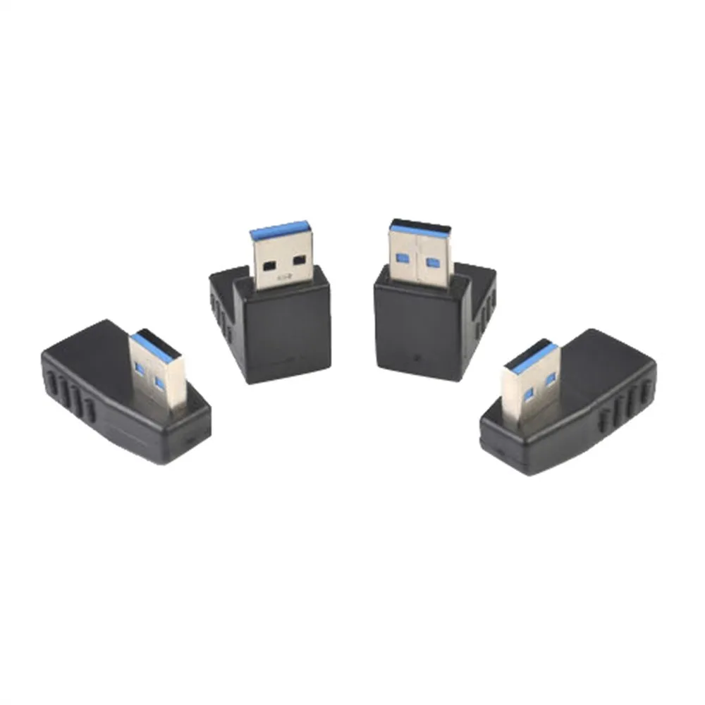 4 шт./упаковка Удлинительный Кабель USB 3 0 A папа-Мама адаптер под прямым углом 90