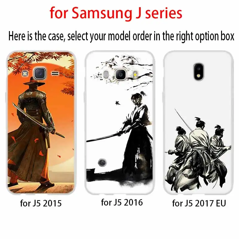 Японский самурайский меч для телефона чехол Samsung Galaxy j6 J8 J7 J5 J3 J4 Plus 2018 2017 2016 J610 Prime