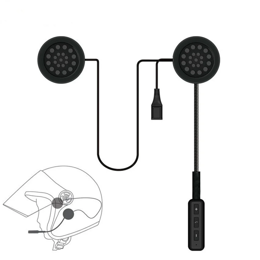 Мотоциклетный шлем Интерком Bluetooth 4 1 Гарнитура Беспроводная для музыки|Наушники