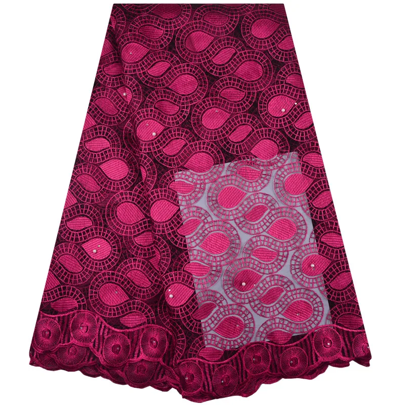 

High Quality Embroidery African Lace Fabric Tulle Rhinestone Net French Lace Guipure Nigerian Lace Fabric With Beaded F1337