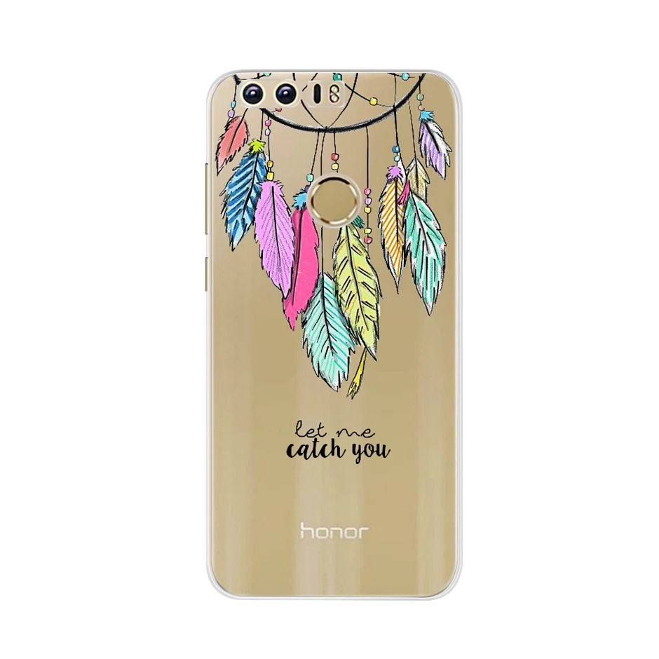 Темно-бордовый Мягкий Силиконовый ТПУ чехол для huawei honor 8, милый кот, цветочный рисунок, чехол для телефона, для huawei honor 8, чехол, чехол для honor 8, чехол s - Цвет: Темно-бордовый