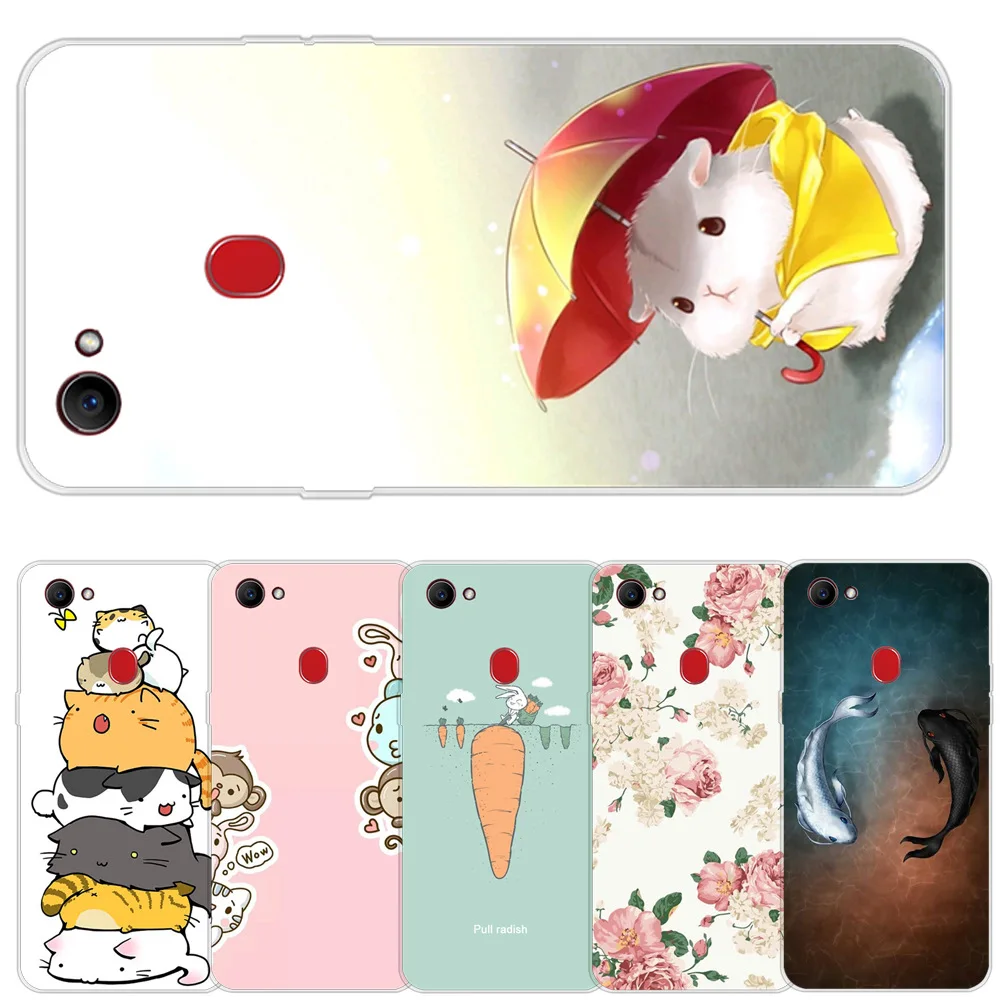 Модный чехол для телефона с милыми мультяшными животными OPPO F7 F5 R15 рисунком