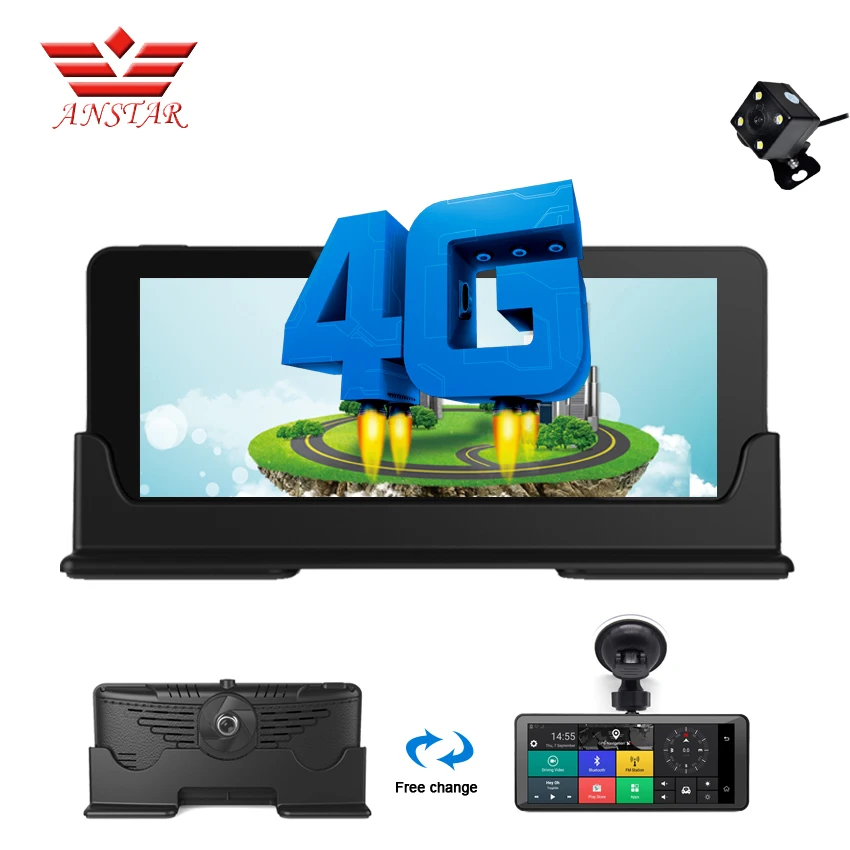 ANSTAR 1080P HD 4G Wi Fi dvr камера Android 5 1 gps навигации ADAS удаленного мониторы видеокамера