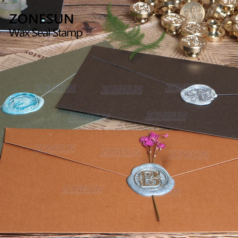 ZONESUN специальная печать штамп с деревянной ручкой для упаковки подарков