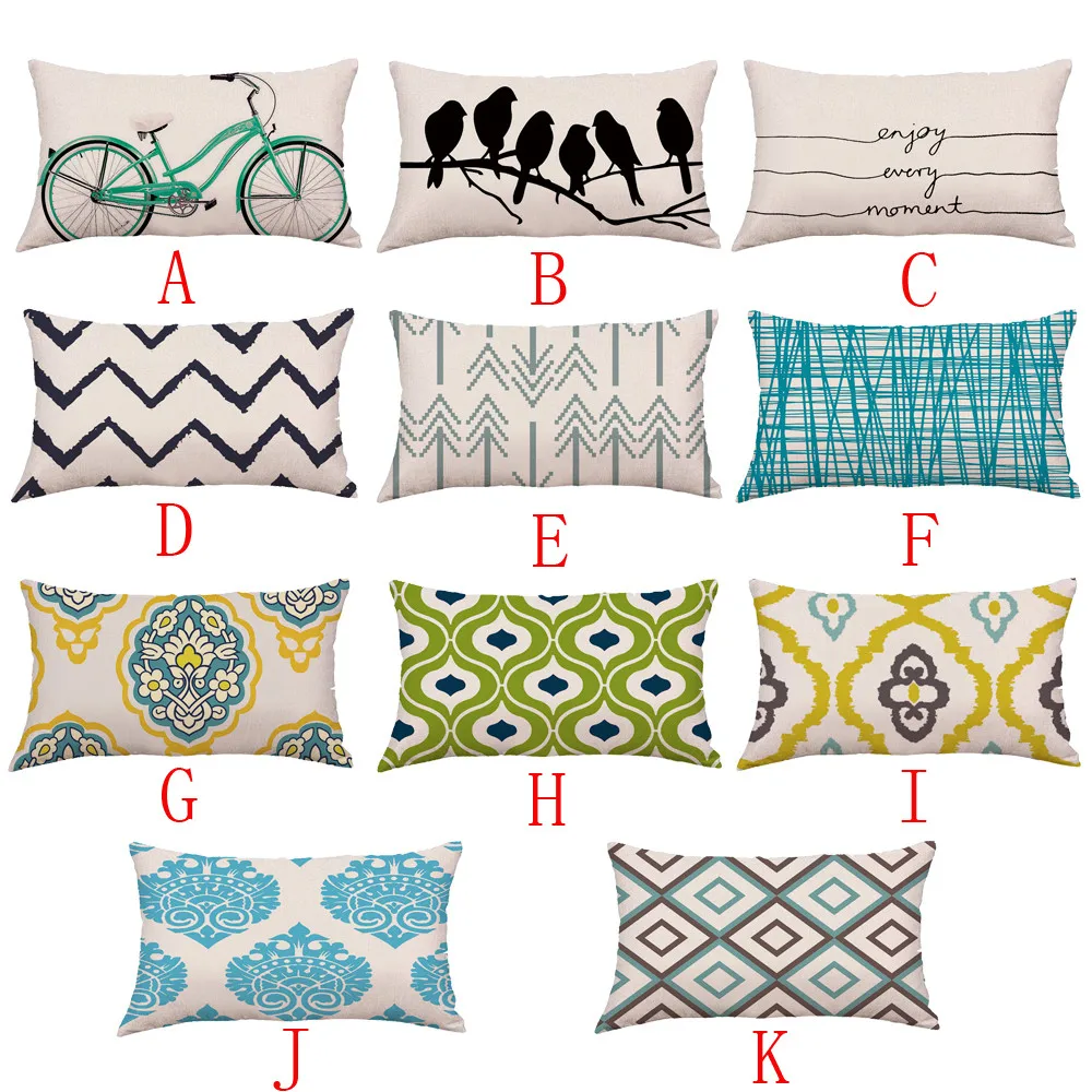 

Geometric Lines Throw Pillow Case Rectangle Decorative Pillows For Sofa Seat Cushion Cover 30cm*50cm Home Decor