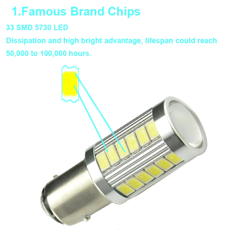 2 шт./лот S25 P21/5 Вт 1157 BAY15D BAZ15D 5630 33 SMD 5730 светодио дный автомобилей тормозные задние