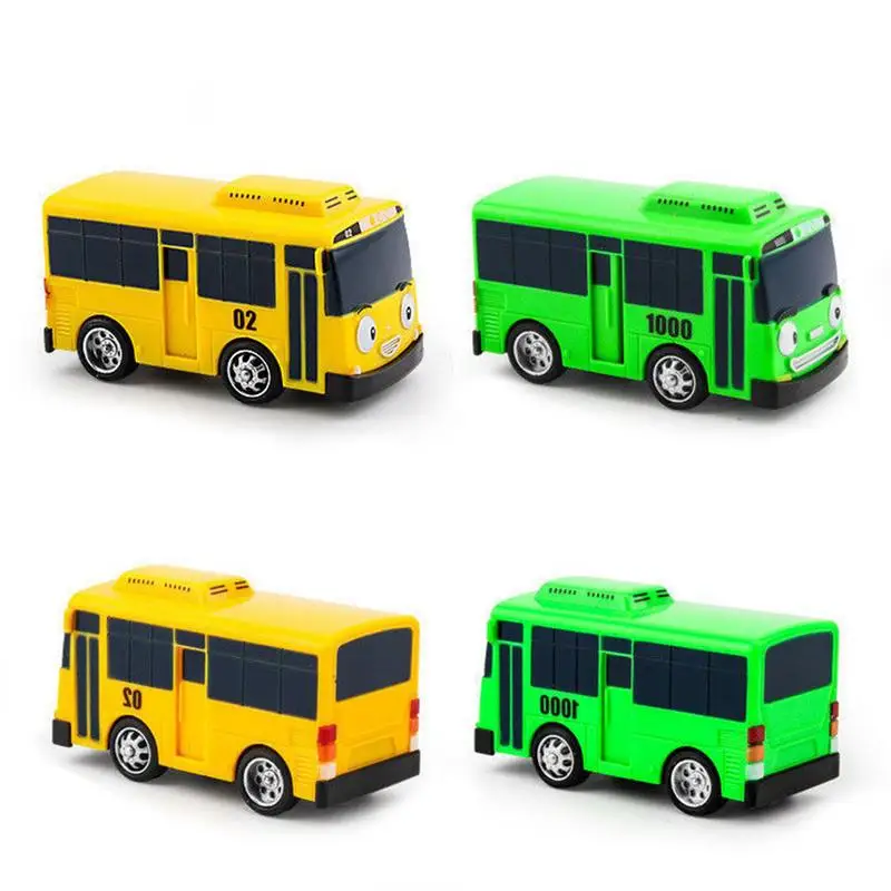 Мультяшные мини машины TAYO Bus 4 шт./компл. Детские обучающие игрушки для мальчиков| |