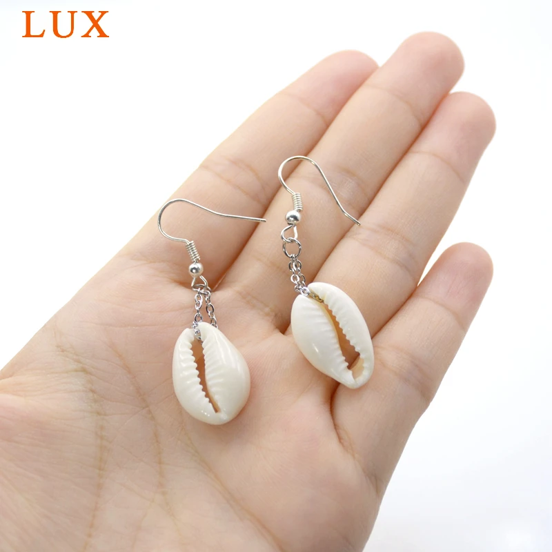 Люкс новый дизайн натуральные воловья оболочка бусины Серебрянные серьги