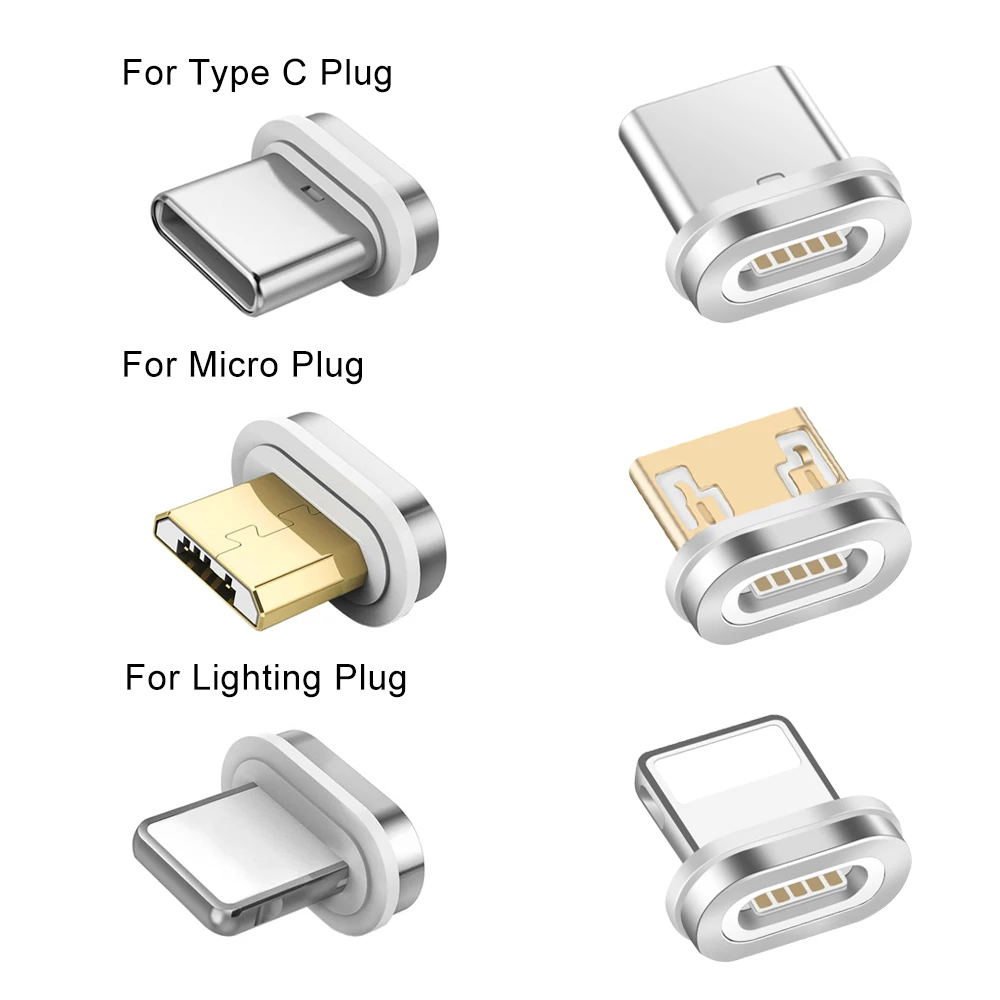 Магнитный usb-кабель A.S с разъемом типа C Micro USB C адаптер для быстрой зарядки телефона Microusb type-C магнитные вилки для зарядки для iPhone X 8 7