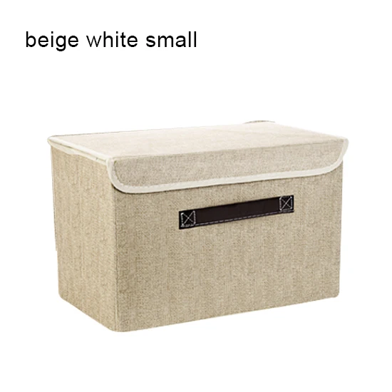 beige-w-s Коробка для хранения одежды с крышкой одежда носки игрушки закуски разное Oraganier Косметика Домашняя одежда коробка для хранения ящики/Органайзер - Цвет: beige-w-s
