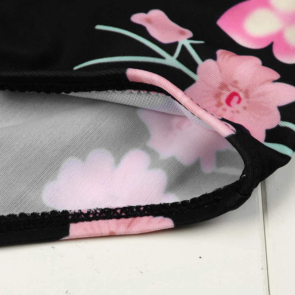 Женский комплект бикини купальник пуш ап бюстгальтер с подкладками и принтом