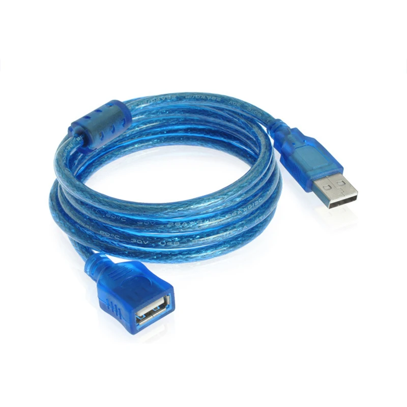 Larryjoe 1m 3m USB 2.0 Extension Print Cable Transparent Blue Wholesale Extended Cables for Cameras Computer Peripherals | Электроника