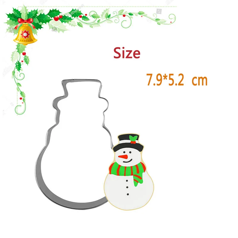 Christmas snowman Рождественская выпечка бисквит Фондант Резак, рождественские инструменты для резки печенья пряничный домик человек DIY Инструменты для выпечки тортов - Цвет: Christmas snowman