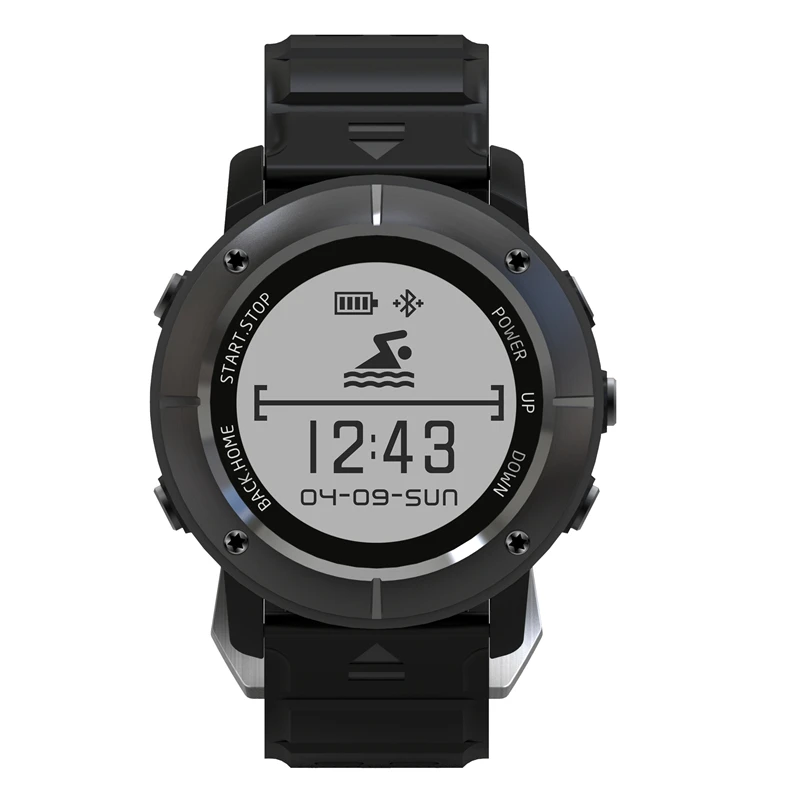 EXRIZU UW80 уличные спортивные gps навигационные Смарт-часы пульсометр Bluetooth Smartwatch фитнес-трекер компас альтиметр - Цвет: Серый