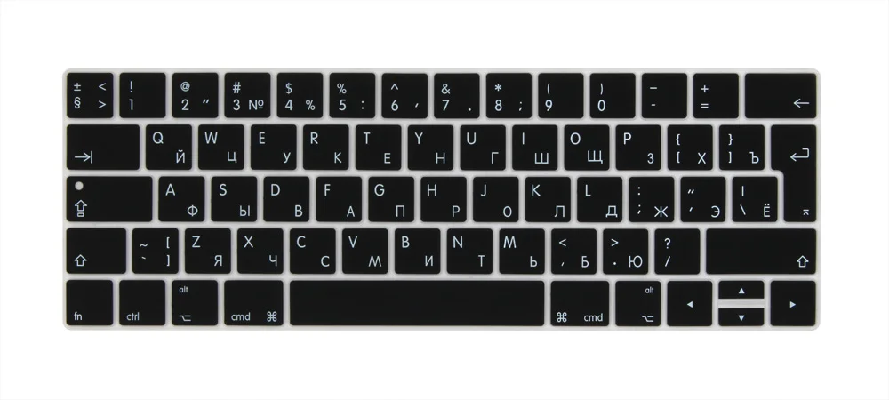 Чехол для клавиатуры с русским евро входом 2016 2018 Macbook Pro 13 15 дюймов сенсорной
