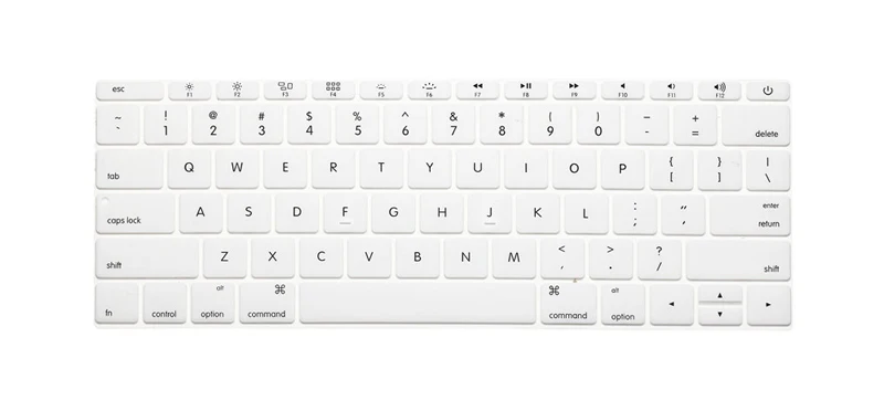 Белый Защита клавиатуры США для Macbook 12 retina силиконовый чехол для клавиатуры Macbook Pro 13 без сенсорной панели A1708 13,3 защита кожи - Цвет: Белый