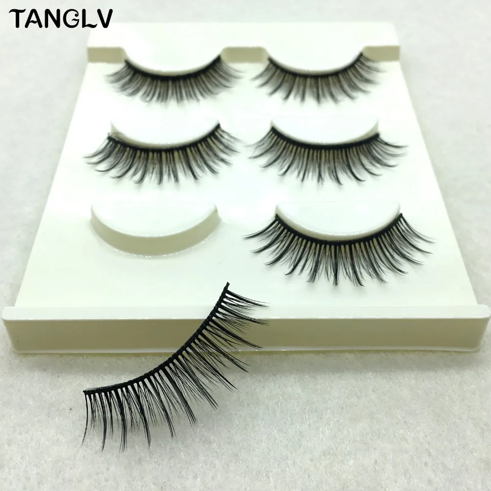 Толстые плотные натуральные ложные накладные ресницы Professional Bigeye Makeup Tips Lash
