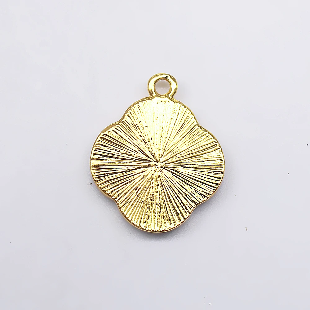 Горячая Мода Кристалл инкрустированная эмаль металлический Клевер очарование