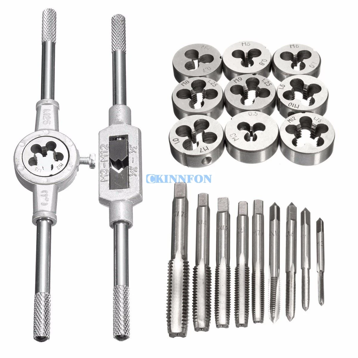 DHL 10Set* 20Pcs/Set Metric Hand Tap and Die Set M3-M12 Screw Thread Plugs Straight Taper Reamer Tools | Инструменты