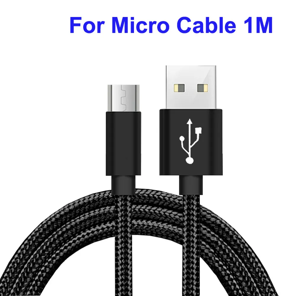 Only 1m micro cable QC3.0 автомобильное зарядное устройство 6A быстрое зарядное устройство для мобильного телефона зарядное устройство 2 порта USB Быстрая зарядка для iPhone samsung Xiaomi планшет автомобильное зарядное устройство - Тип штекера: Only 1m micro cable