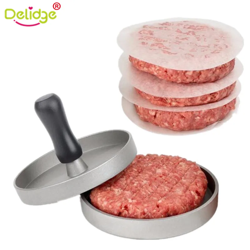

Round Hamburger Press Hamburger Maker Burger Press Aluminum Alloy Non-Stick Meat Beef Grill Patty Maker Mold